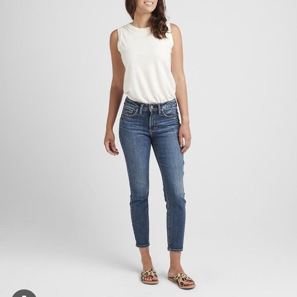 Silver Santorini Jeans Sz 25 - Picture 1 of 14